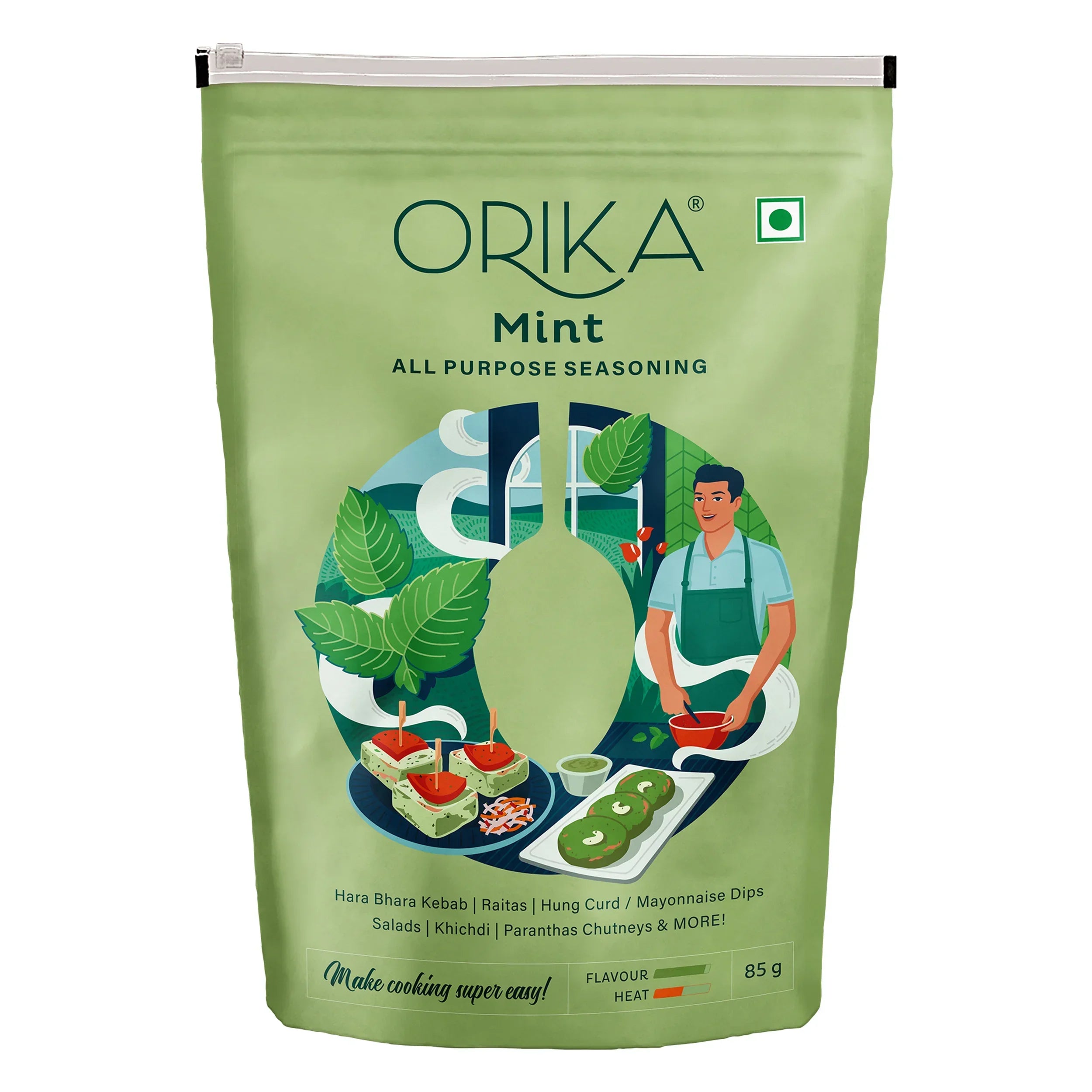 Orika Mint Seasoning, 85gm - Orika Spices India